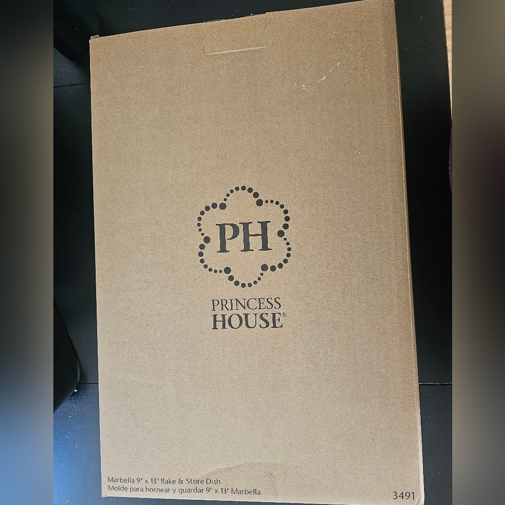 Princess House Marbella 9x13 Baking Dish #3491 White New in Box - Picture 8 of 12